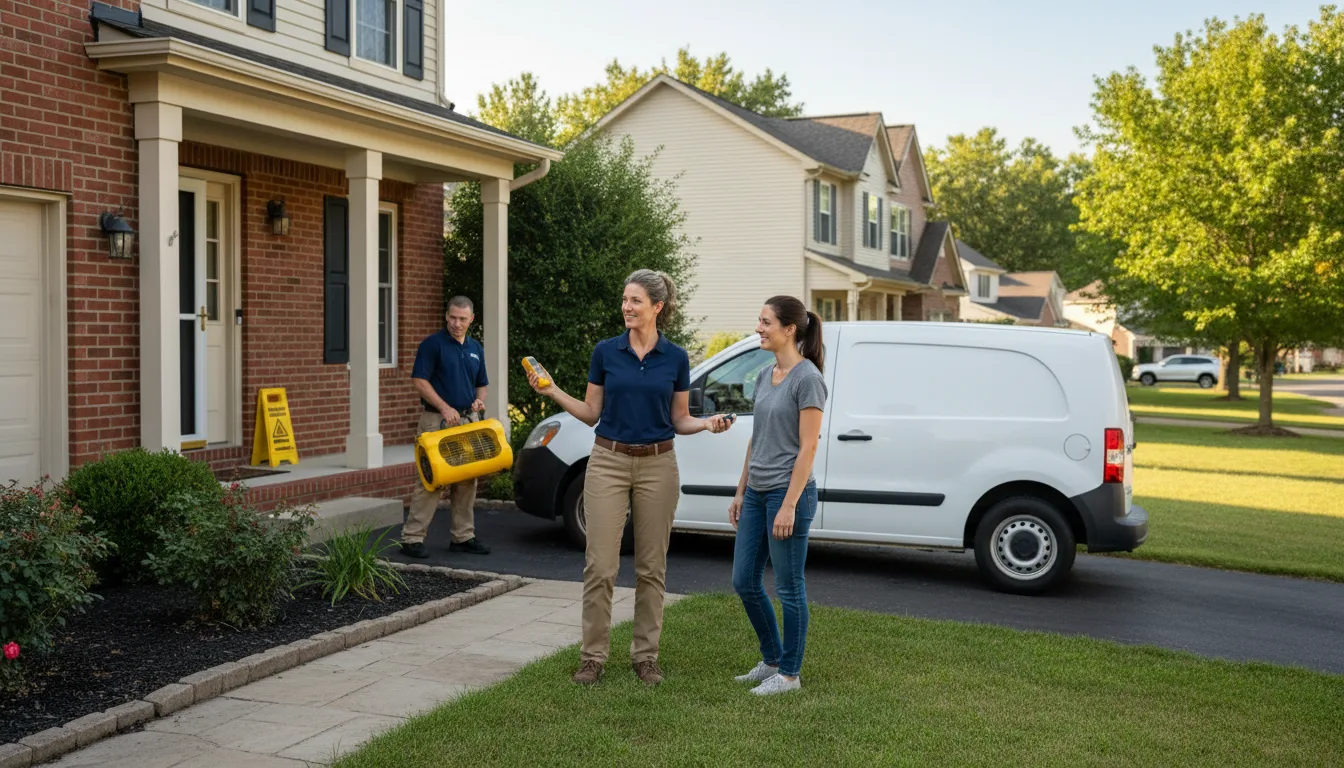 Residential water damage restoration in Metcalfe, MS